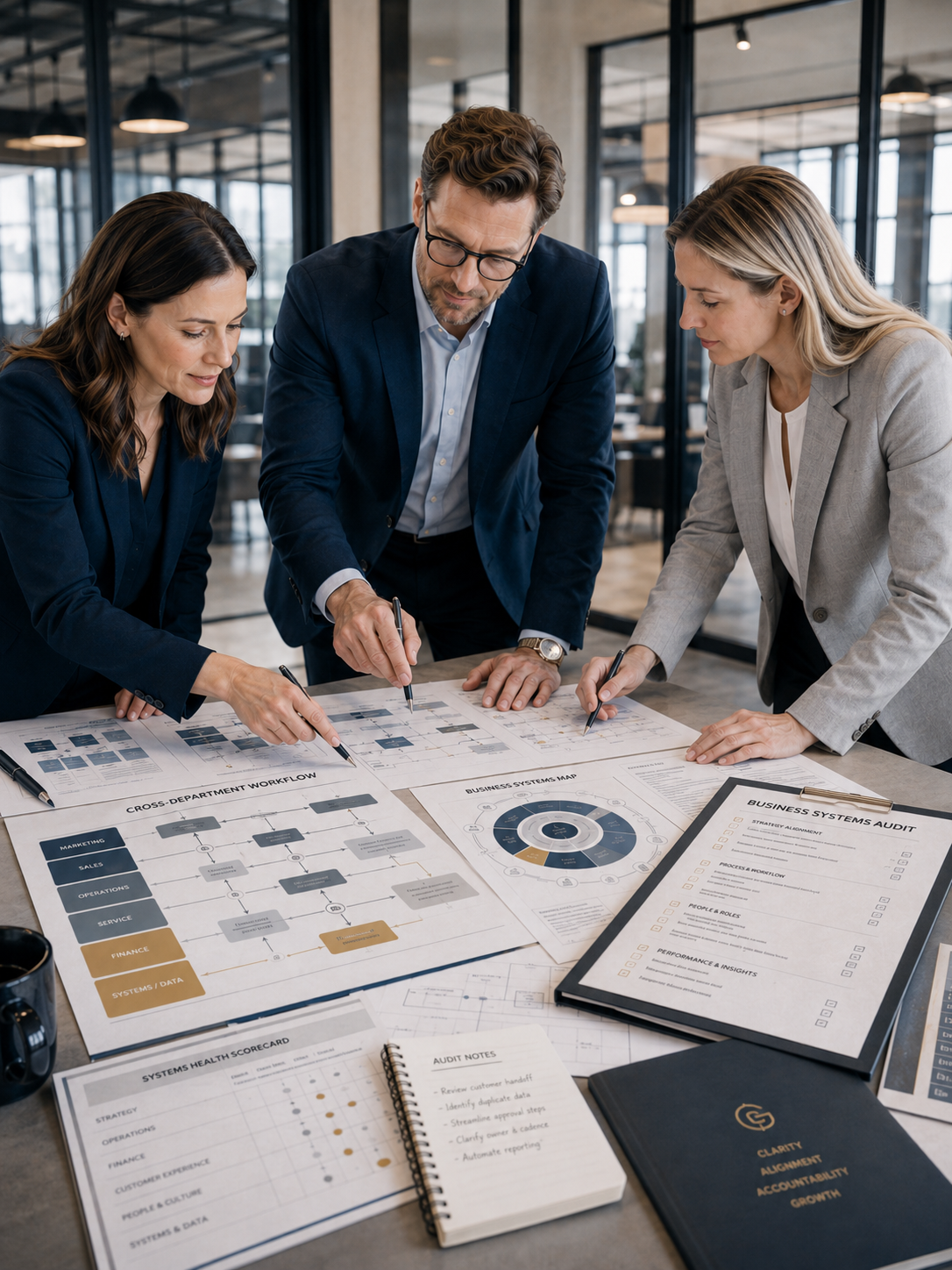 Business audit dashboard with Navarra Coach Consult notebook